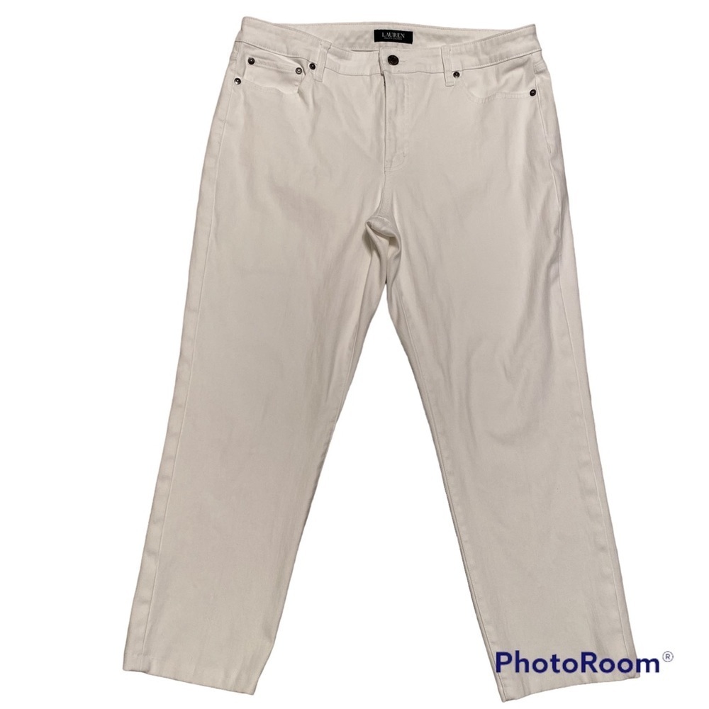 Lauren Ralph Lauren White classic Skinny Curvy Jeans size 14